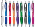 Gumowany Długopis RIOCOLOUR niebieski wkład - 500 szt. z nadrukiem MO3314